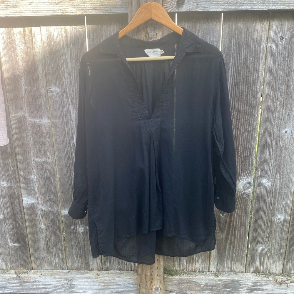 Nili Lotan Black Blouse
